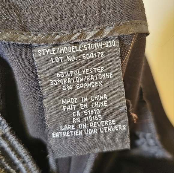 Arvida black business office formal tailored dress pants size 10 US - Picture 8 of 8